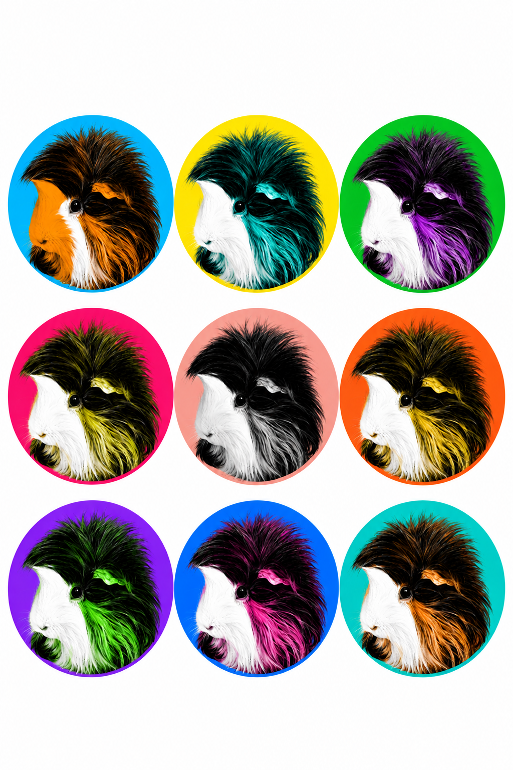 Cavia in pop art stijl - de mascotte van Theatergroep Je Cavia